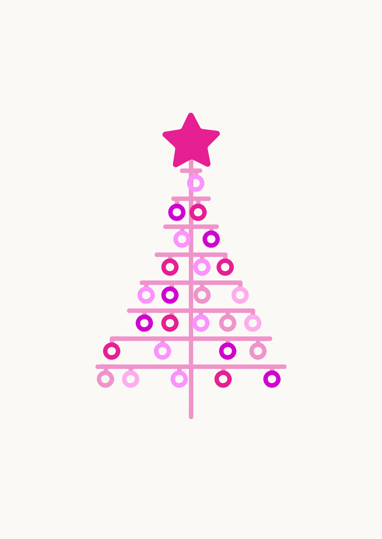 Pink Christmas Wall Art