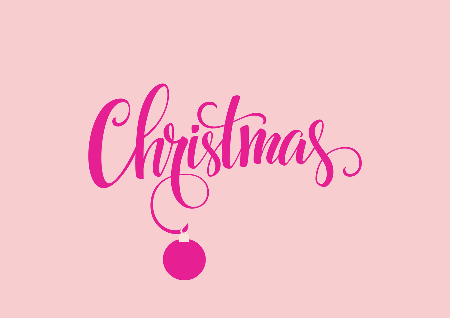 Pink Christmas Wall Art